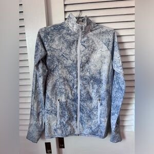 Blue and white Lululemon Define jacket